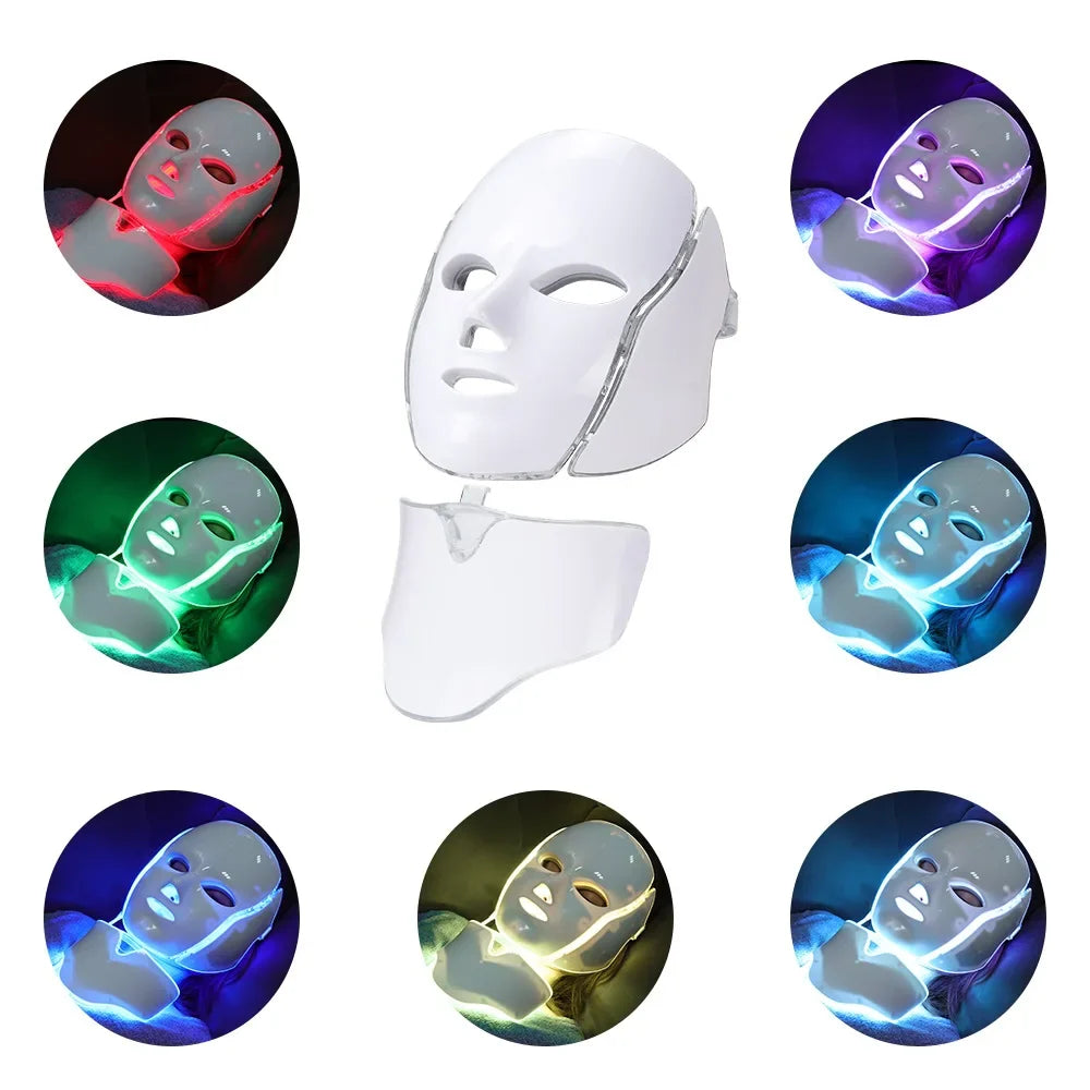 LED Light Therapy Face  Neck Mask