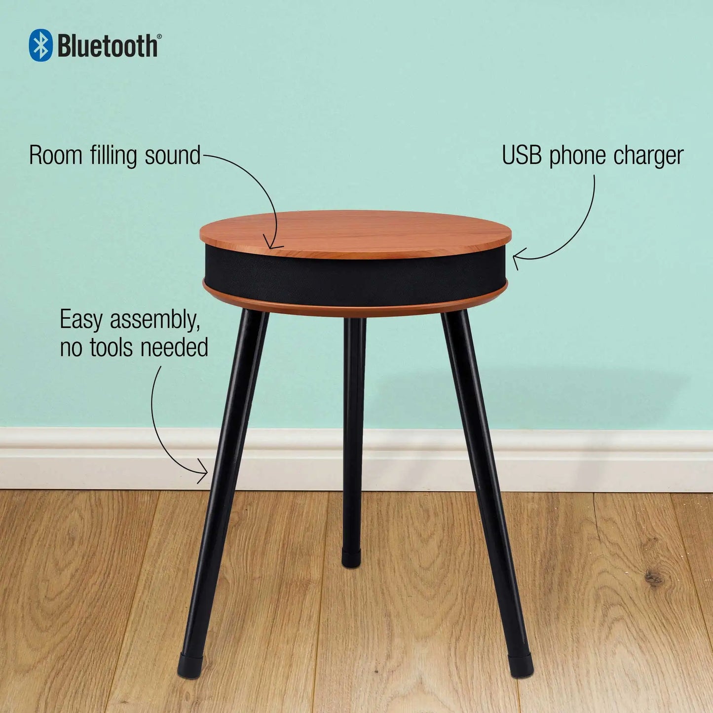 Sonicstil® by skörten Sweden: Bespoke Hi-Fi Audio Nordic Wooden Side-Table Bluetooth Speakers