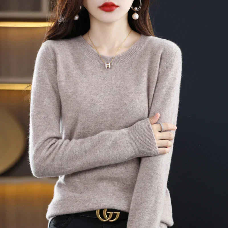 Lysandra – Women’s 100% Cashmere Crew Neck Sweater