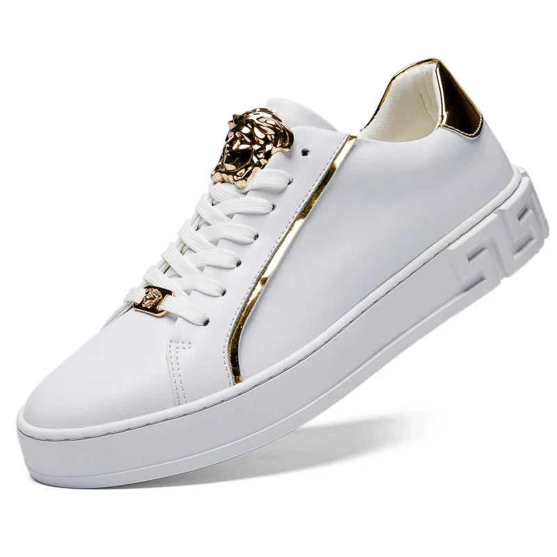 Spring Little White Shoes Men's Board Shoes Casual Leather Shoes Genuine Leather Men's Shoes British Fashion Brand Shoes