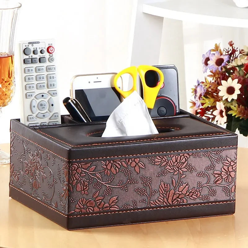 Sleeksuite Handcrafted Multifunctional Desk Organizer Tissue Box-Elegance Meets Utility