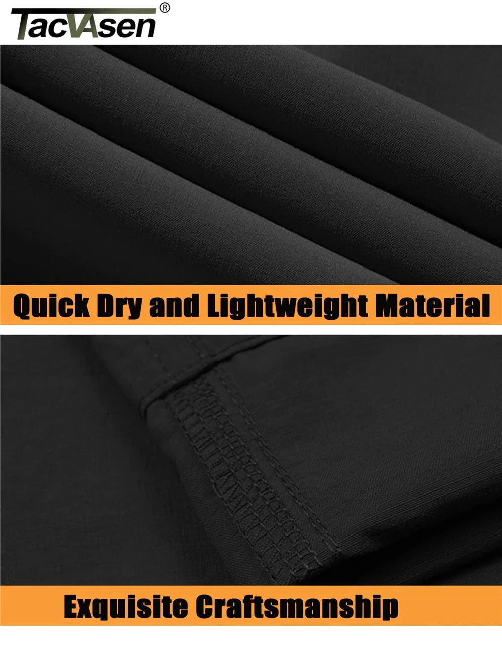 TACVASEN Zip Off Hiking Pants Convertible Shorts Mens Cargo Work Pants Lightweight Breathable Trousers Workwear Outdoor Bottoms
