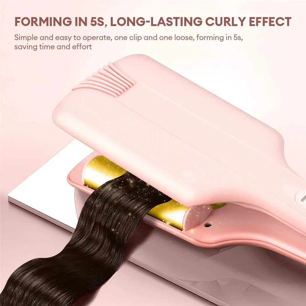 Lyxlocks® Professional Series: 25mm Ceramic Hair Curler & Crimper – Now with Negative Ions, Keratin, & Plant Protein for Perfect & Effortless Curling