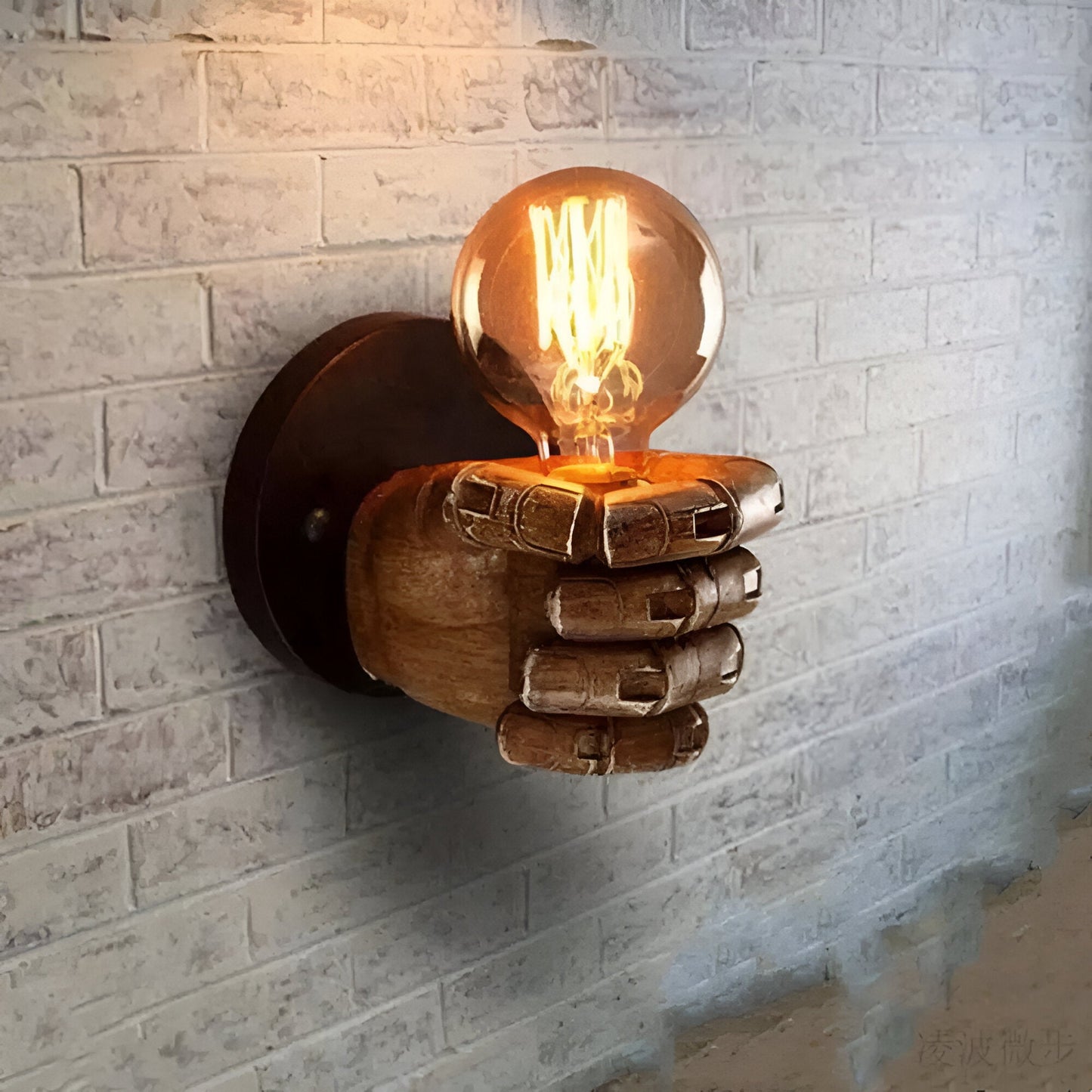 Handella® Retro Robotic Fist Inspired Light Bulb Holder