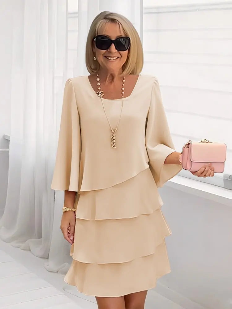 Elise – Elegante vestido vaporoso con volantes