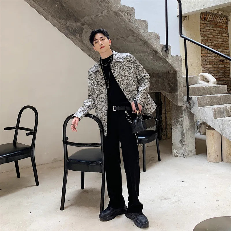 Strada Serpente designed by skörten® Sweden - Bold Italian-Swedish Street-Sharp Python Skin Embossed Jacket