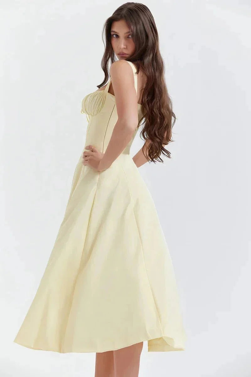 Damen Sommer Trägerkleid | Midi