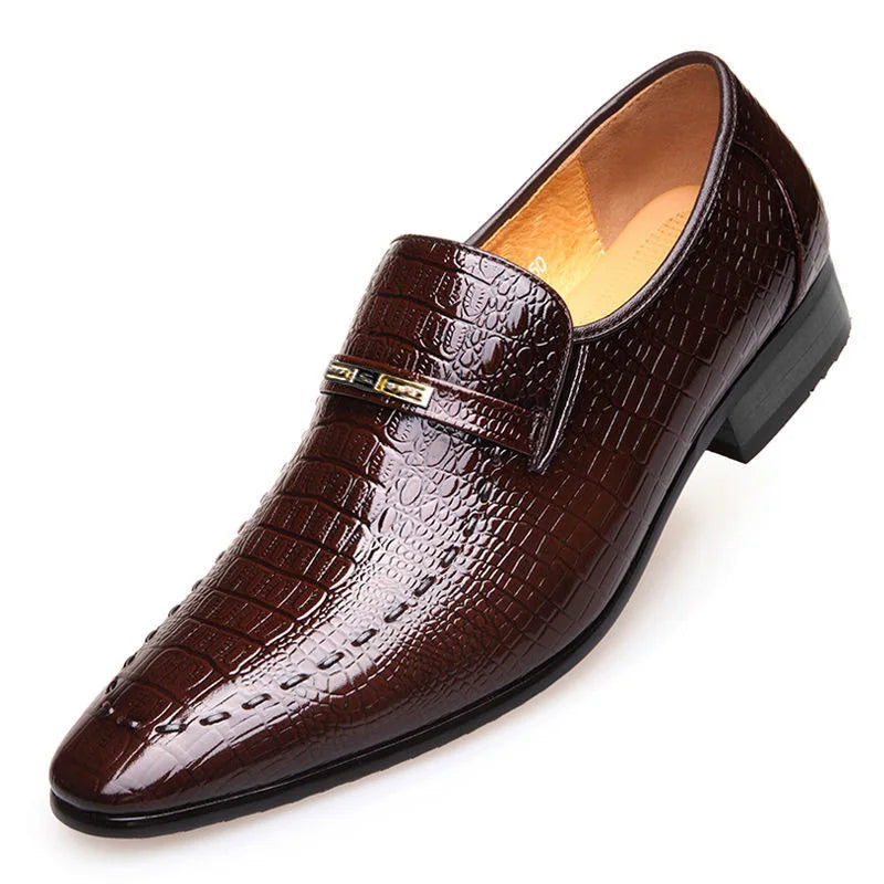 VärdStil by skörten Sweden: Timeless Swedish-Italian Designed Crocodile-Embossed Business Oxfords