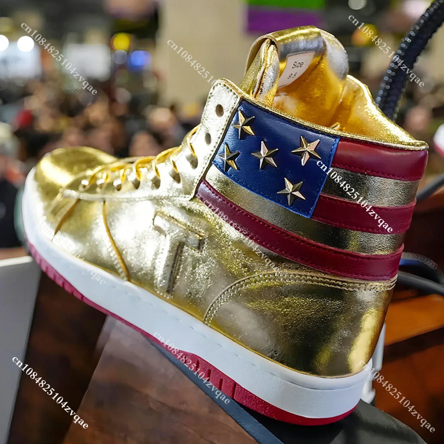 Trump Shoes Never Surrender Gold Sneakers High top Gym 2024 MAGA President Donald Shoe Mens Womens Casual Boots Road Sneaker