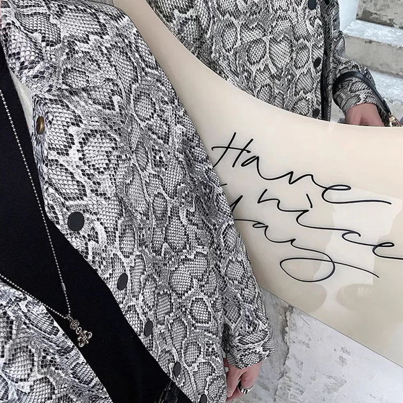 Strada Serpente designed by skörten® Sweden - Bold Italian-Swedish Street-Sharp Python Skin Embossed Jacket