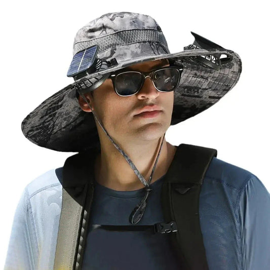 Solbreeze: The Only Chargeable  Solar-Powered Cooling, Shade-Giving, Quick-Dry Unisex Hat with High Performance Fans