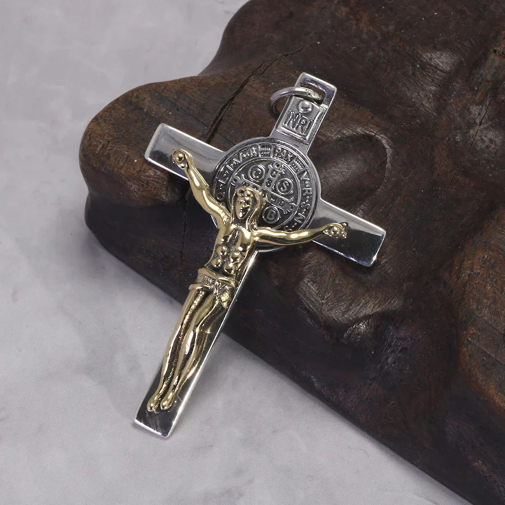 Trinitas Pendant: Exquisitely Handcrafted Crucifix - Cross of Salvation Amulet Necklace