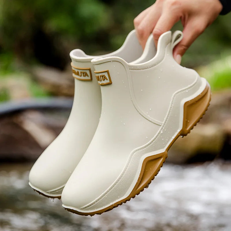 Dames regenlaarzen halfhoog & waterdicht met antislipzool – Nivara