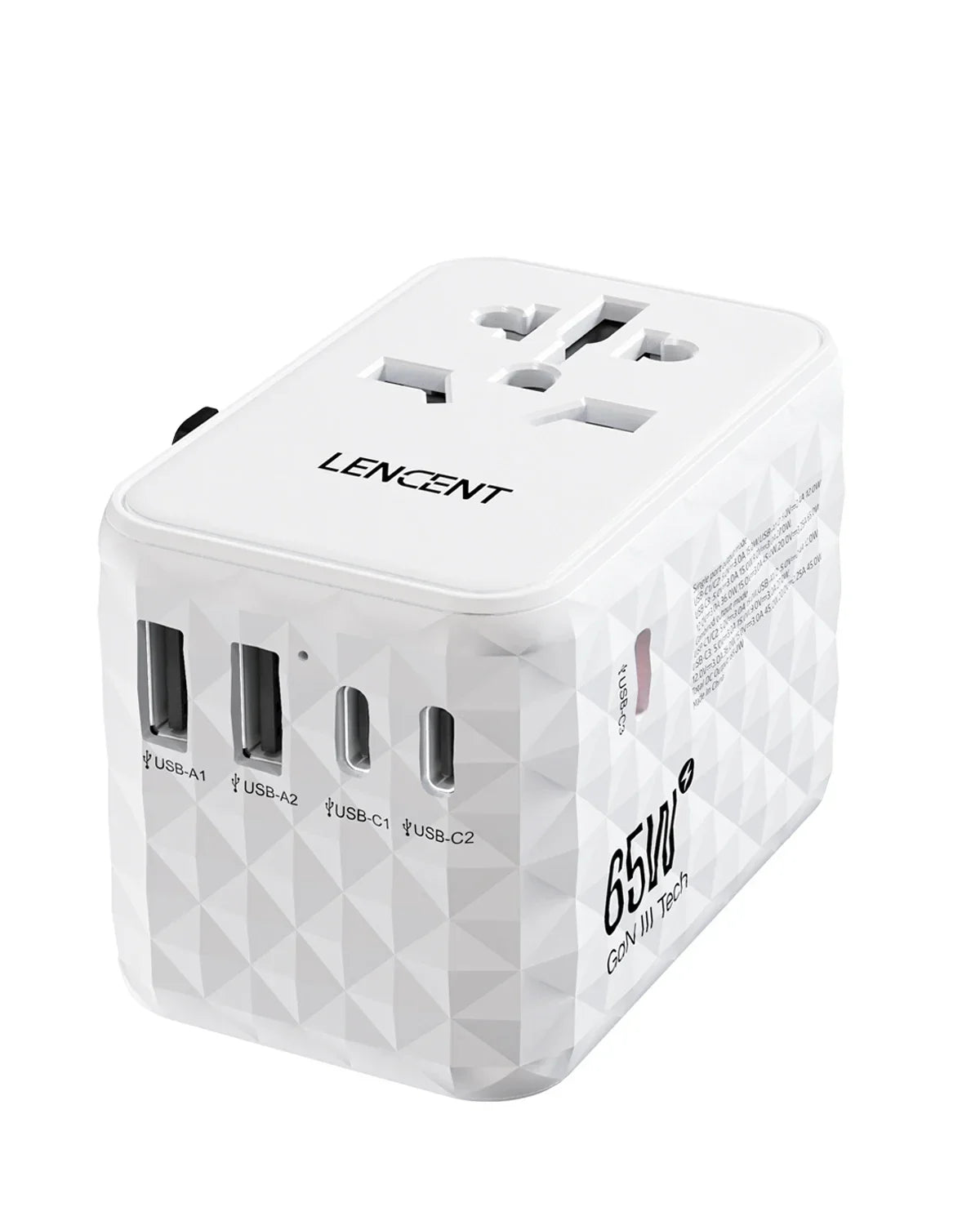 Lencent Pro 65W/120W Universal Travel Adapter by skörten: Designed in Germany - Charge All Your Devices in Record Time Abroad