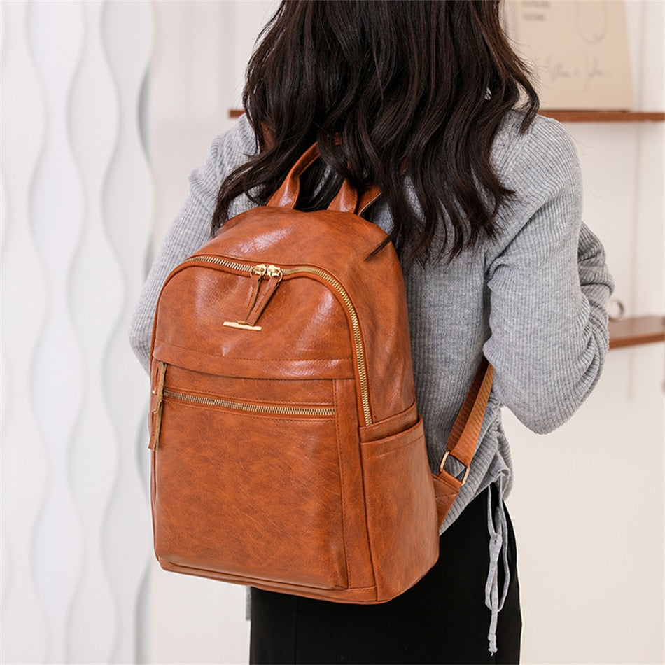 Soft Leather Backpack