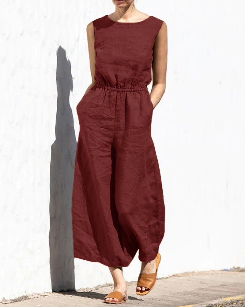Chloé – Combinaison sans manches à jambes larges femme