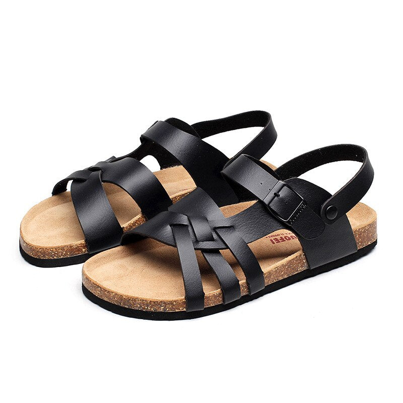 Sandales Femme Kim – Sandales en Cuir avec Semelle Confortable & Design Intemporel pour Tous les Jours