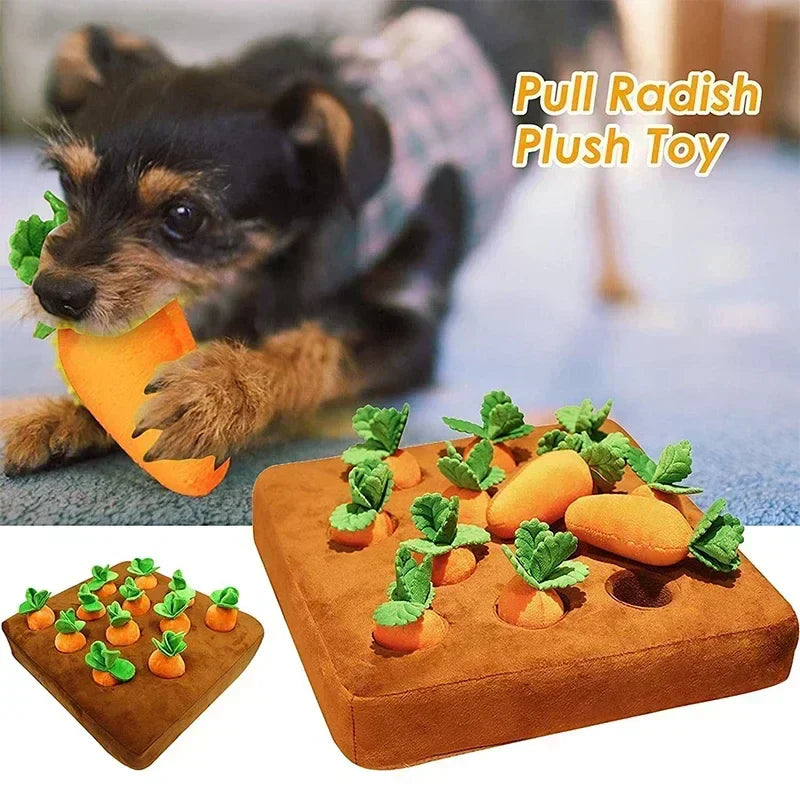 SnuffelTuin – Pluche Wortelbed Snuffelmat voor Honden