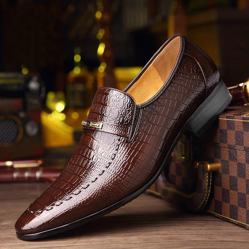 VärdStil by skörten Sweden: Timeless Swedish-Italian Designed Crocodile-Embossed Business Oxfords