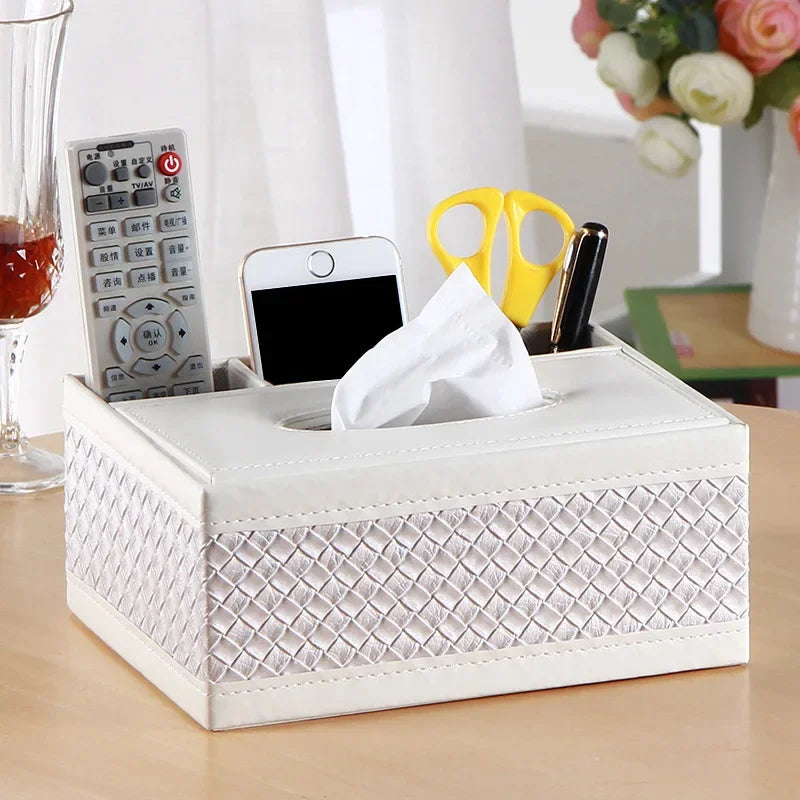 Sleeksuite Handcrafted Multifunctional Desk Organizer Tissue Box-Elegance Meets Utility