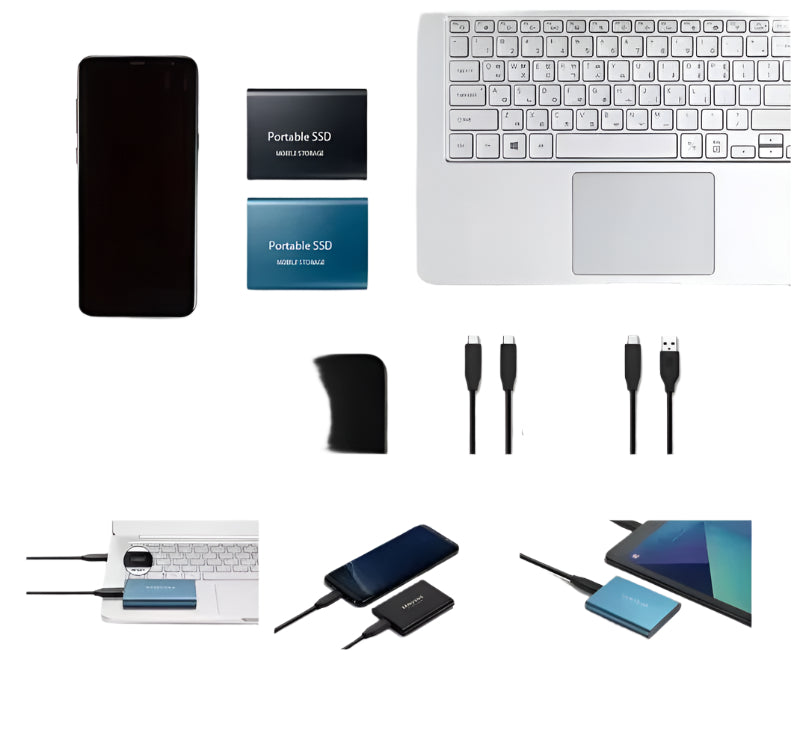 SSD externe Speedora Ultra | USB 3.1 Type-C | Jusqu'à 1 000 Mo/s | 500 Go / 1 To / 2 To | Compact et résistant aux chocs