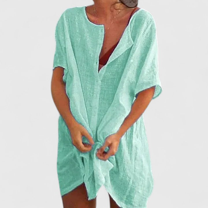 Lydia | Womens Loose Button Beach Cover Up Shorts