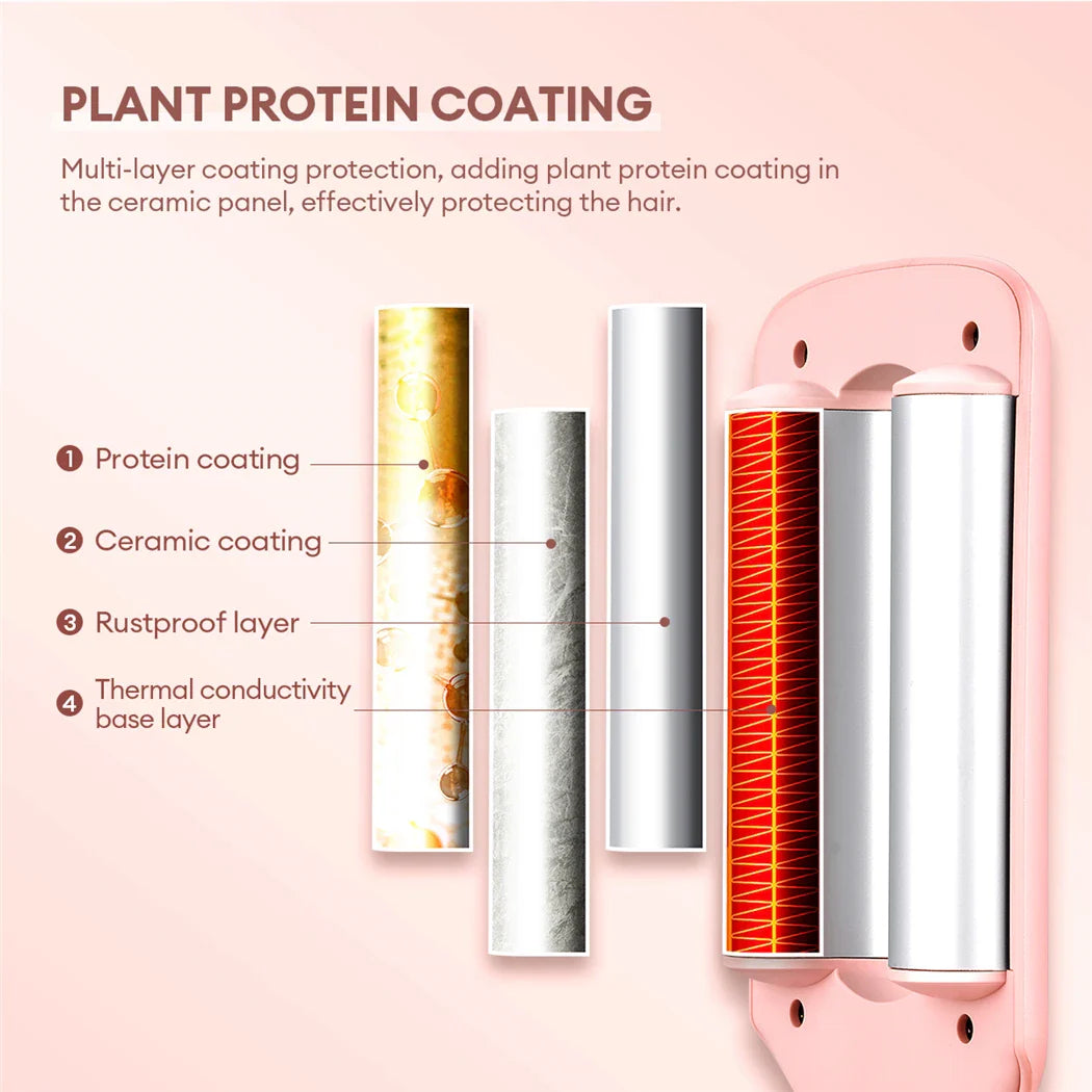 Lyxlocks® Professional Series: 25mm Ceramic Hair Curler & Crimper – Now with Negative Ions, Keratin, & Plant Protein for Perfect & Effortless Curling