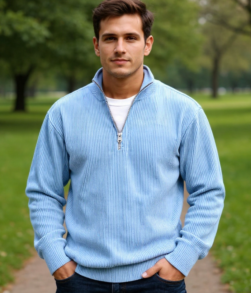 Herrenpullover mit modernem Schnitt