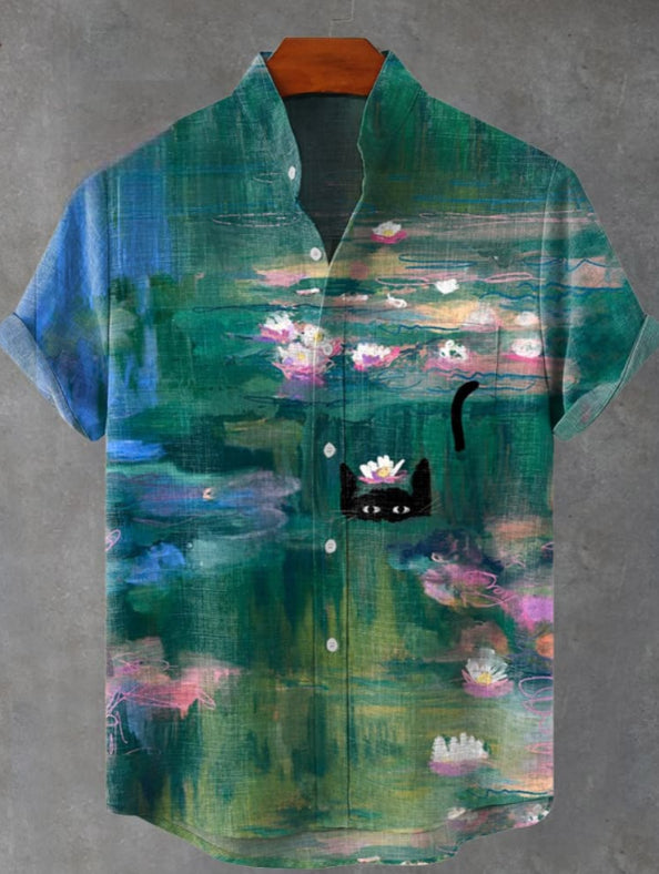 DAVID - Schilderij Monet Waterlelie Kunst Shirt