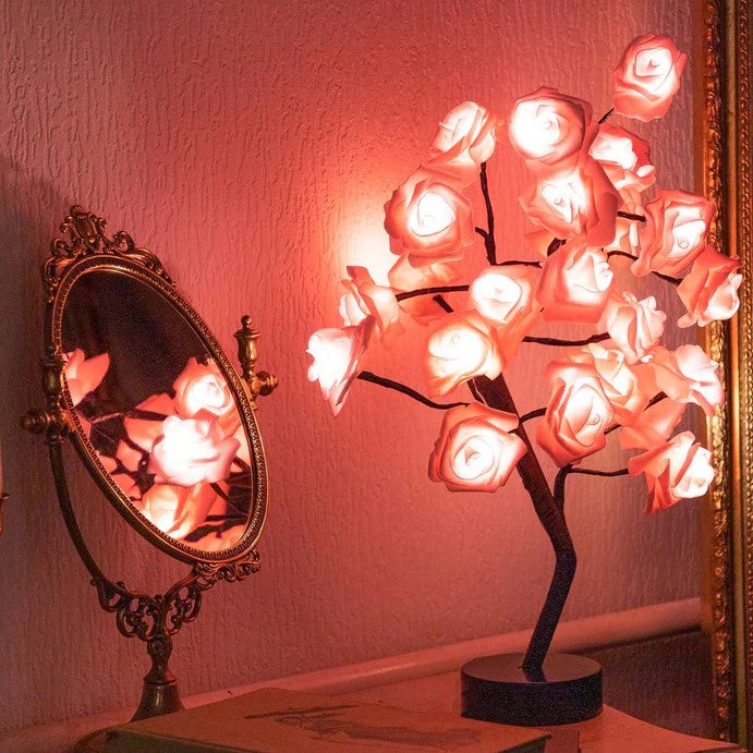BlossomBright Rose Lamp