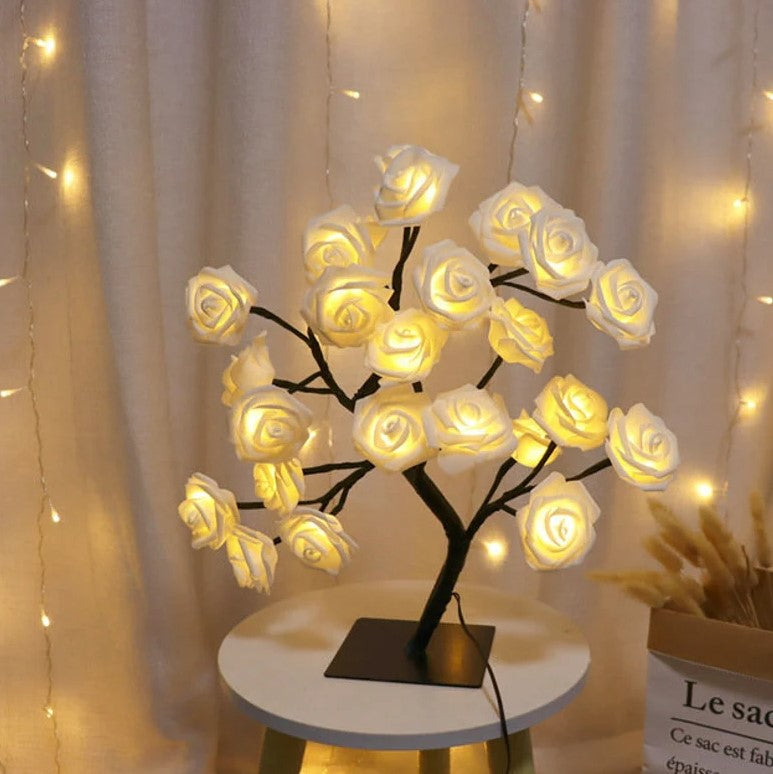 BlossomBright Rose Lamp