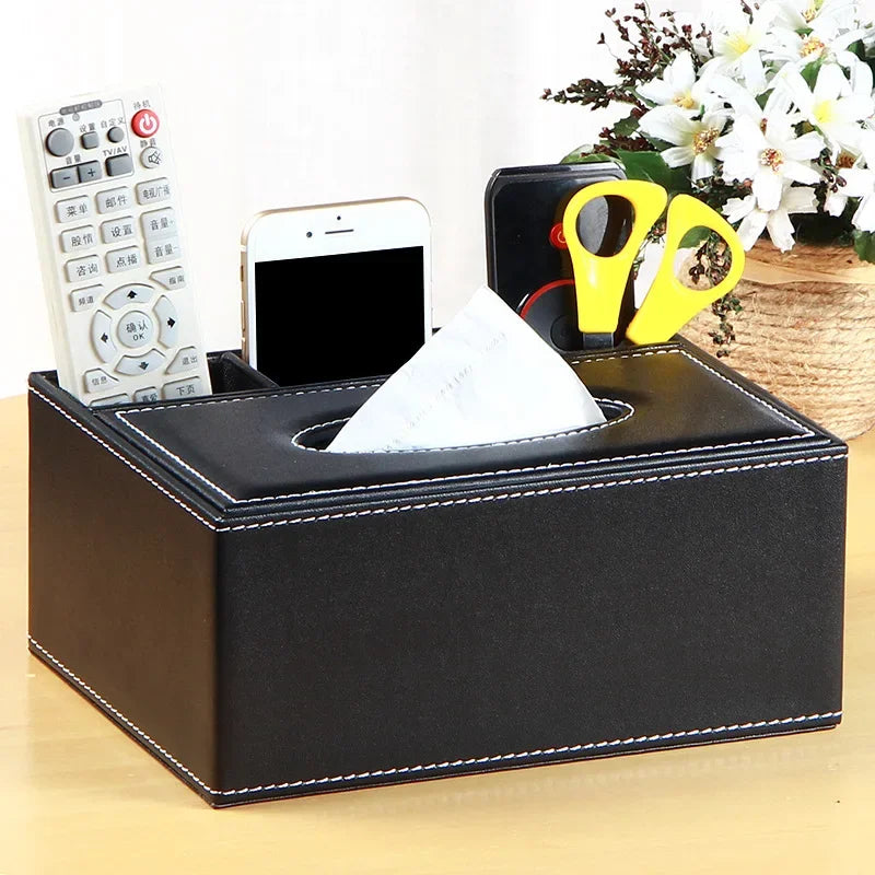 Sleeksuite Handcrafted Multifunctional Desk Organizer Tissue Box-Elegance Meets Utility