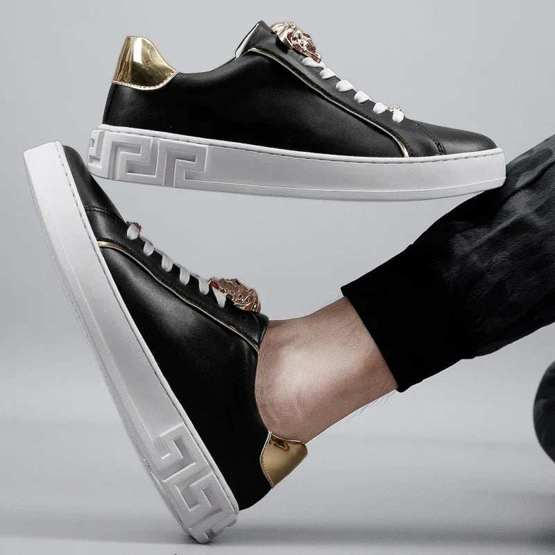 Spring Little White Shoes Men's Board Shoes Casual Leather Shoes Genuine Leather Men's Shoes British Fashion Brand Shoes