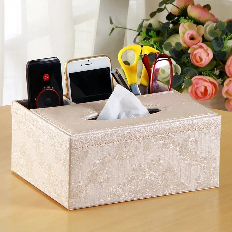 Sleeksuite Handcrafted Multifunctional Desk Organizer Tissue Box-Elegance Meets Utility