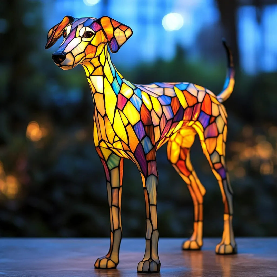 Vidriera Inspirada en Whippet