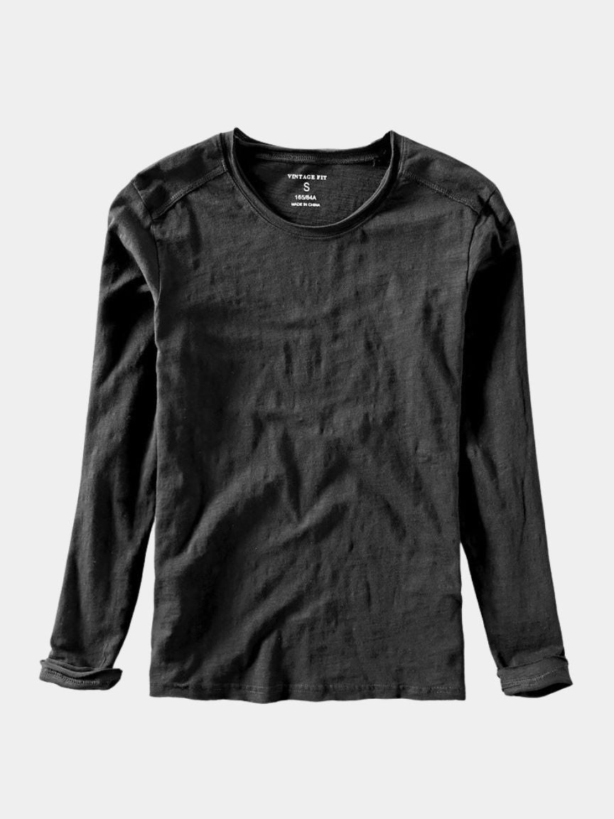 T-shirt herre | Vintage long sleeve t-shirt med rund hals