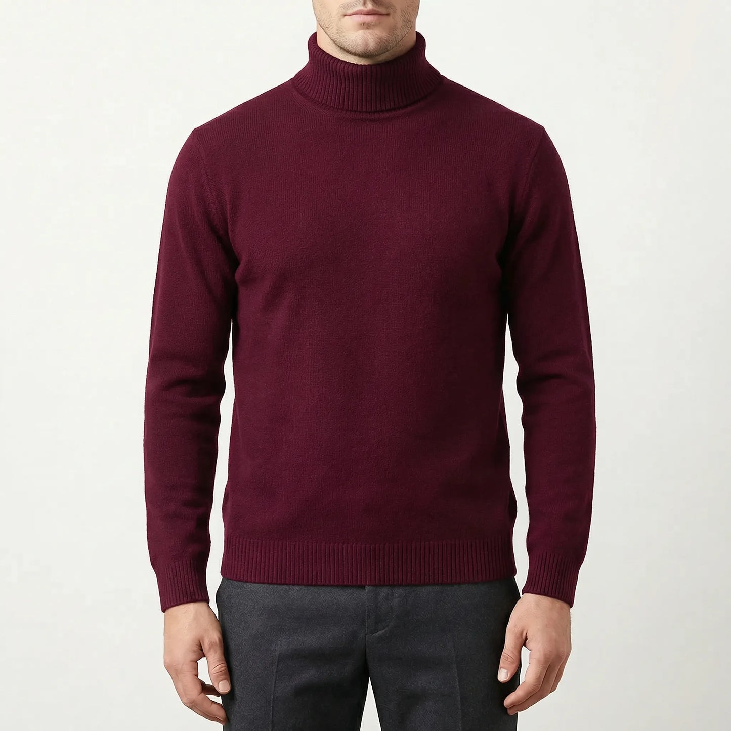 Turtvik - Slim Fit Knitted Turtleneck Pullover Everyday Casual Wear