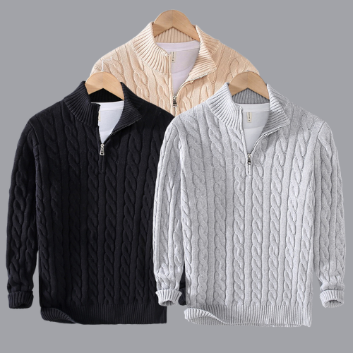 Men’s Knit Jumper – Soft Warm Crew Neck Sweater Comfortable Casual Smart Pullover