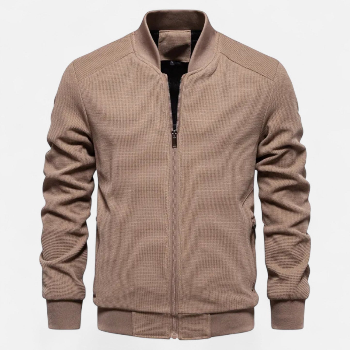 Valmonti | Men’s Minimalist Stand-Collar Jacket – Timeless Elegance