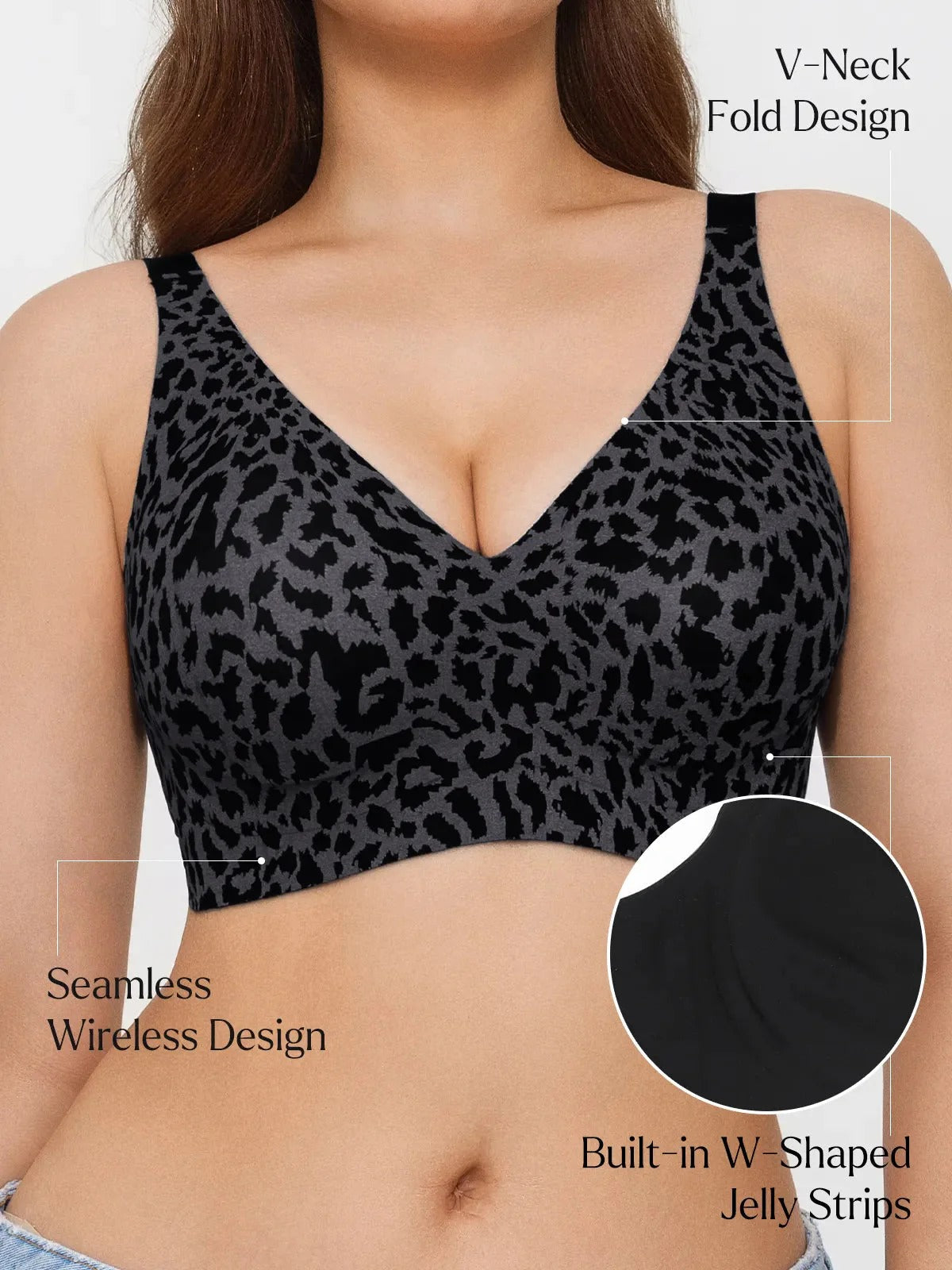 Velourette™ Seamless Deep V Wireless Bralette