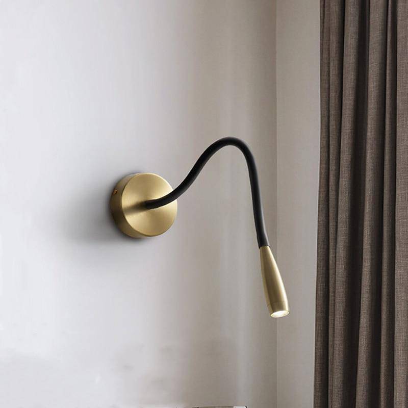 Wall Light Copper Body Adjustable Arm Modern Style | Calvori