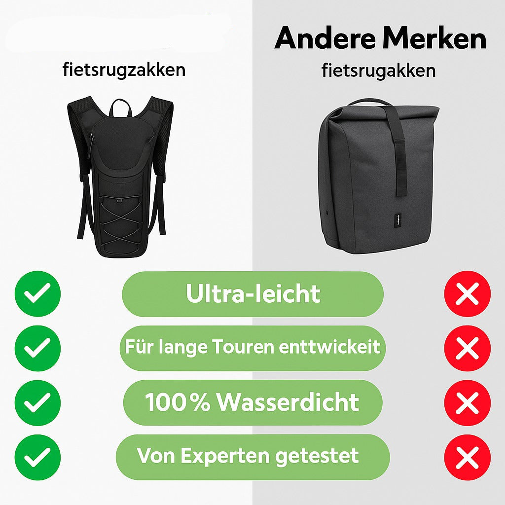 Ultraleichter Fahrradrucksack mit Belüftung & Helmhalterung 4L