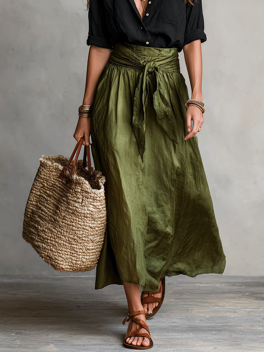 Odelia - Luxuriöses Boho-Set aus Top und Midirock