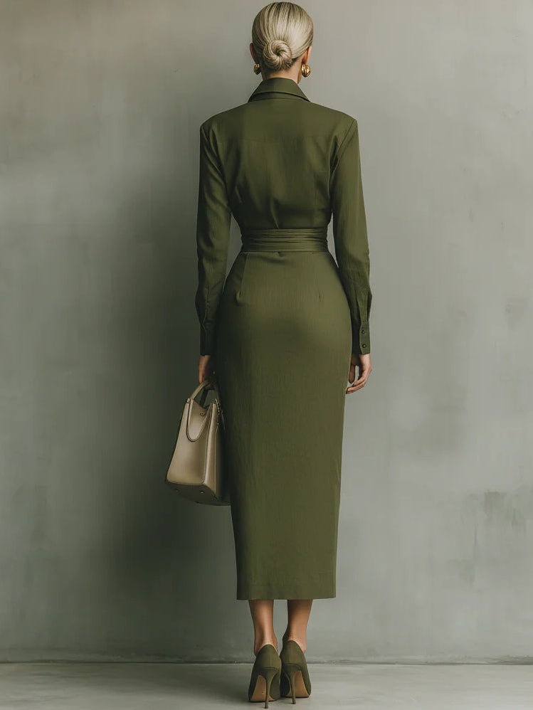 Narelle™ | Stylish Tailored Wrap Dress