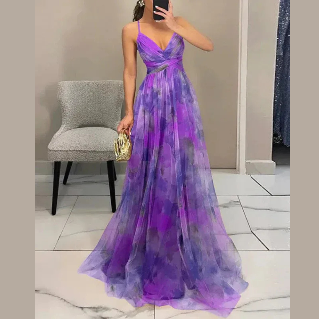 Abendkleid mit Blumen – Maxi-Kleid für besondere Anlässe