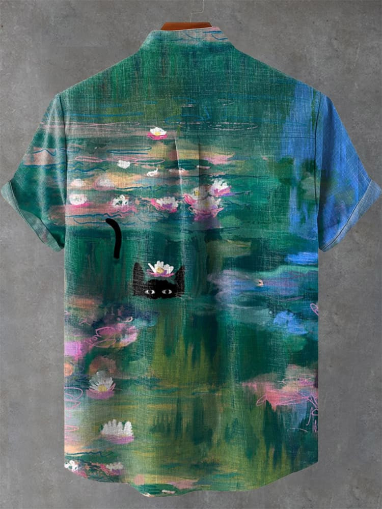 DAVID - Schilderij Monet Waterlelie Kunst Shirt