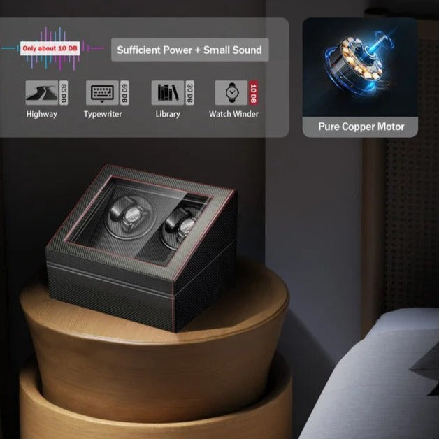 FörvarBillon® Quad - The Only Watch Winder with Ultra Silent (<5dB) Bi-Directional Japanese Motors | Designed by JesseVance Milan