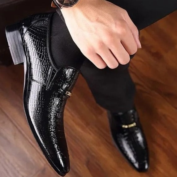 VärdStil by skörten Sweden: Timeless Swedish-Italian Designed Crocodile-Embossed Business Oxfords