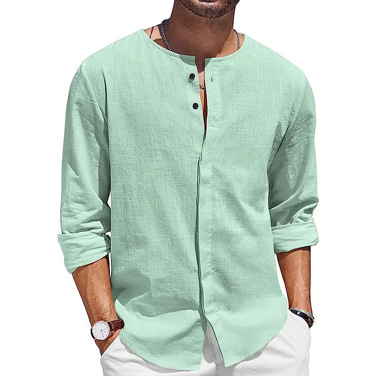 Vintage Casual Linnen Blend Shirt