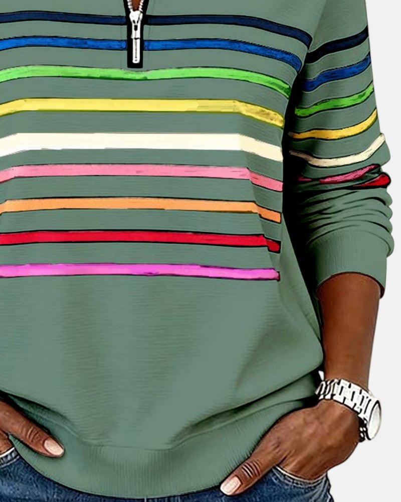 Vera - Striped Comfortable Jumper